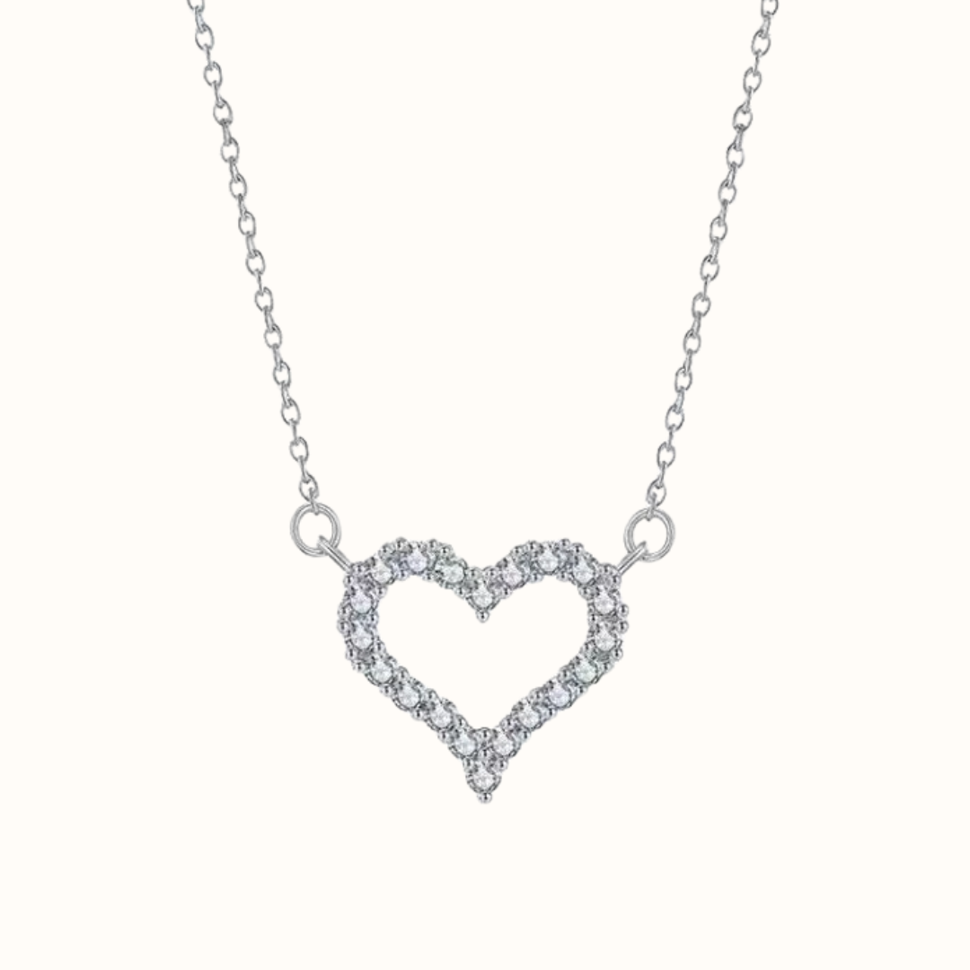 Open Heart Italy Silver Necklace