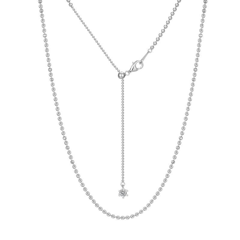 Disco Chain Rhodium-Plated Necklace