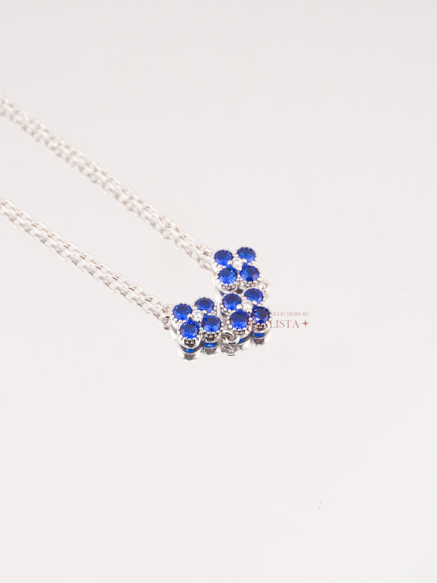 Clover 3 Petals Crystal Rhodium-Plated Bracelet
