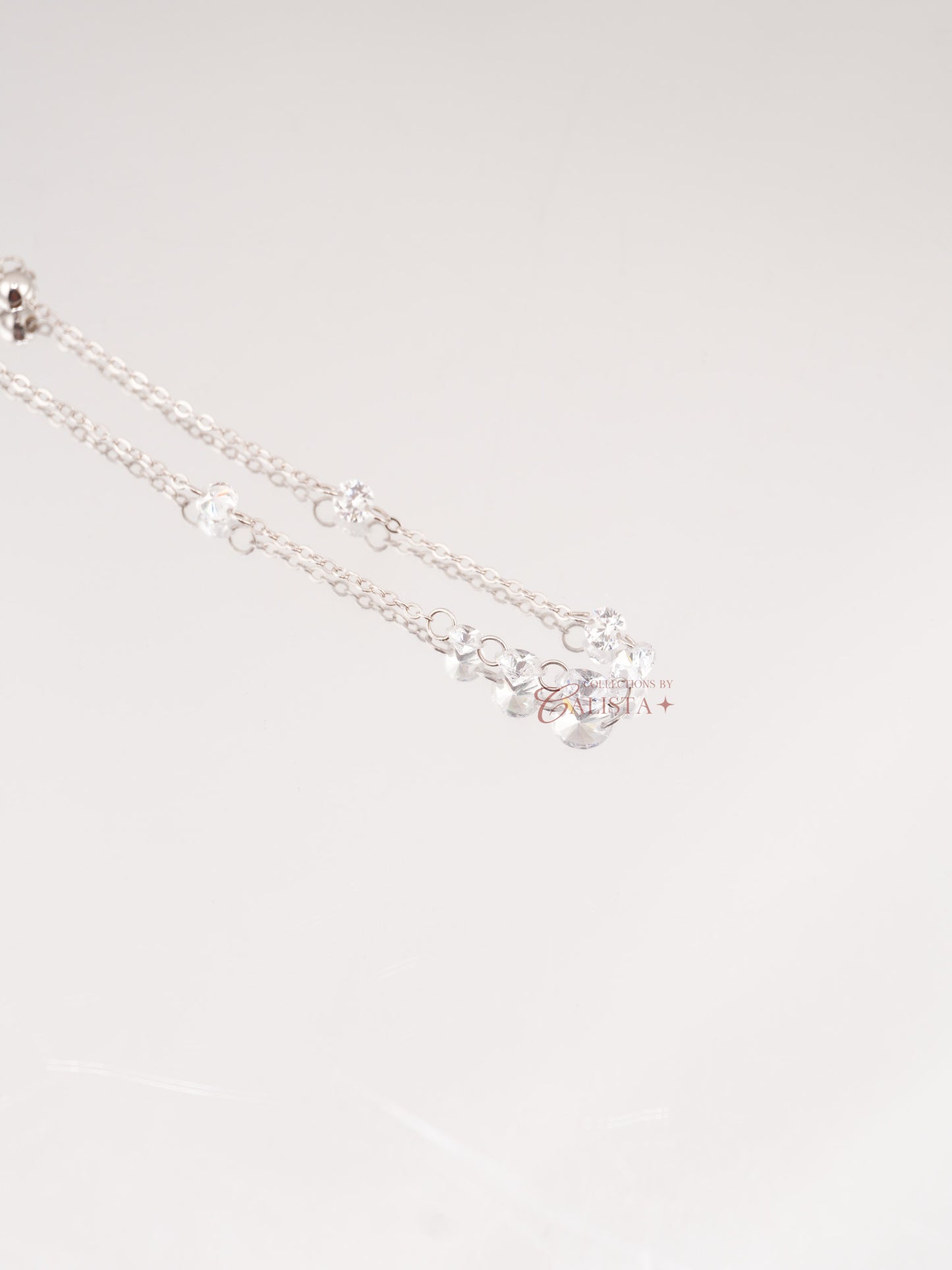 Multi Crystal Rhodium-Plated Bracelet