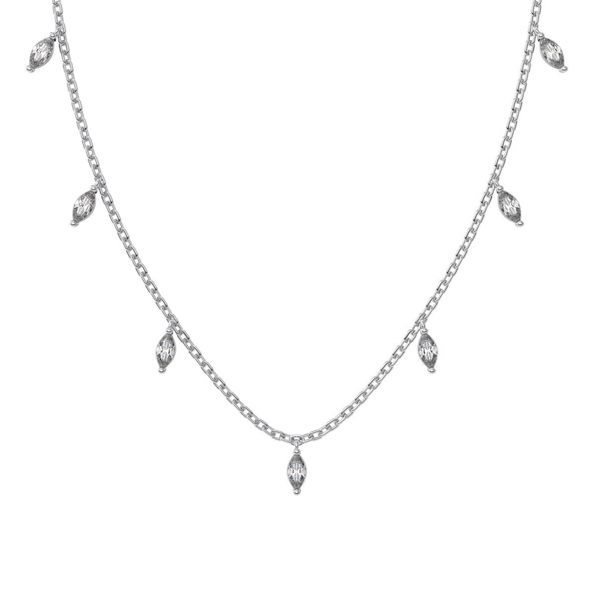 Marquise Station Necklace