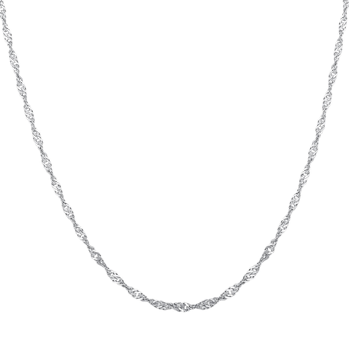 Twisted Rhodium-Plated Chain