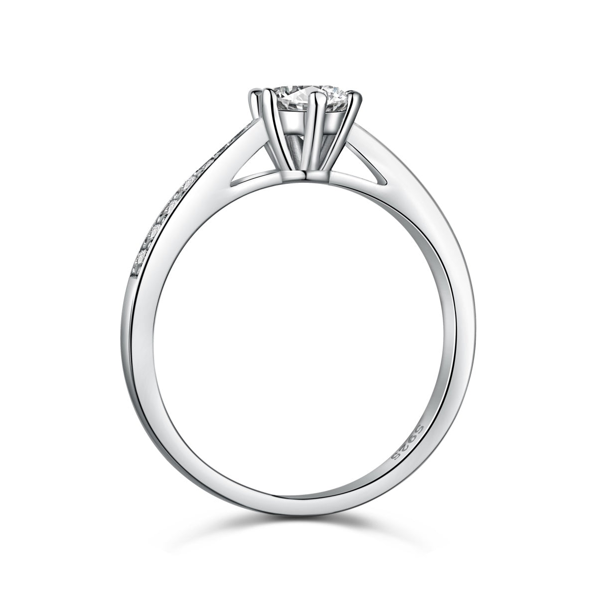 Princess Crown Rhodium-Plated Ring