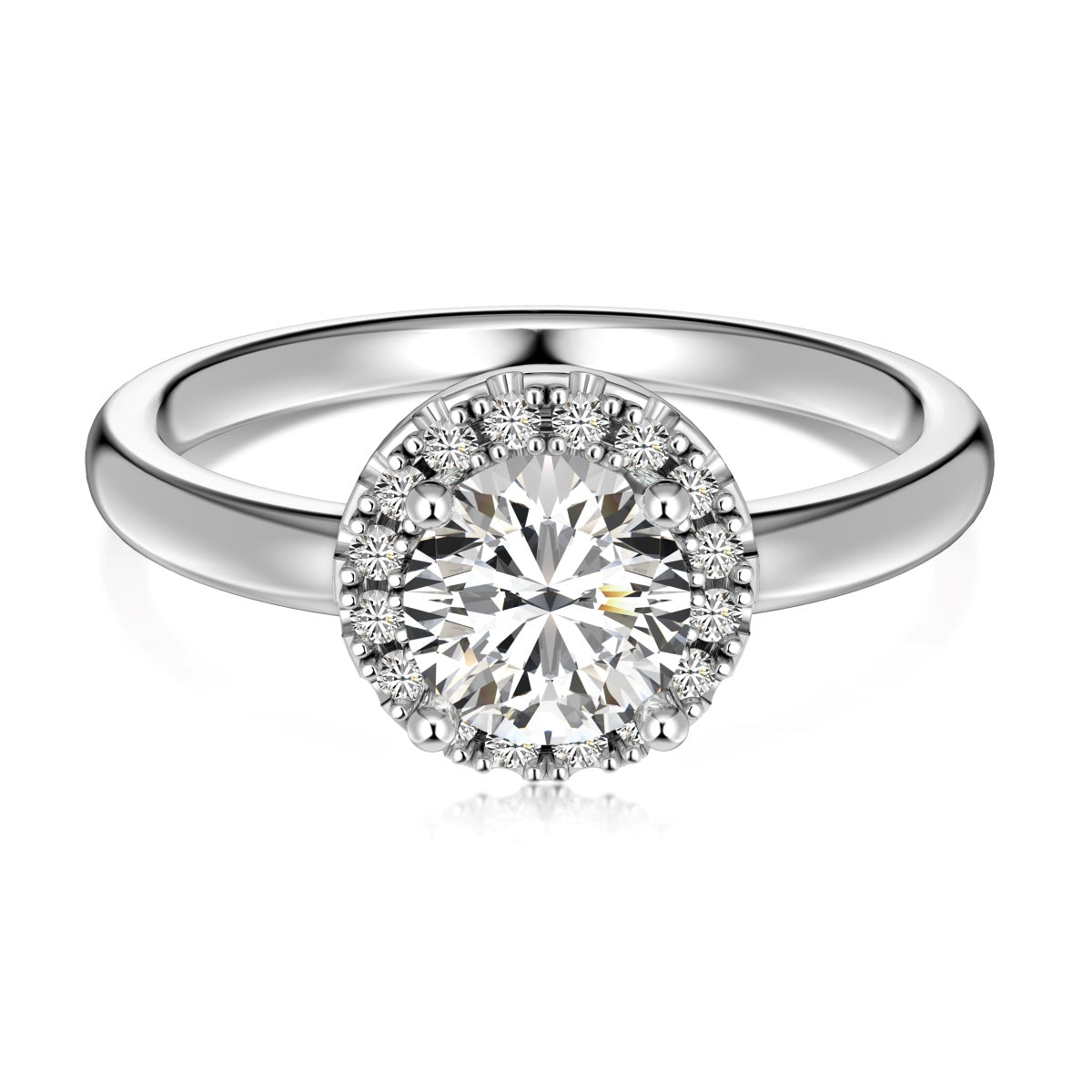 Minimalist Round Rhodium-Plated Ring