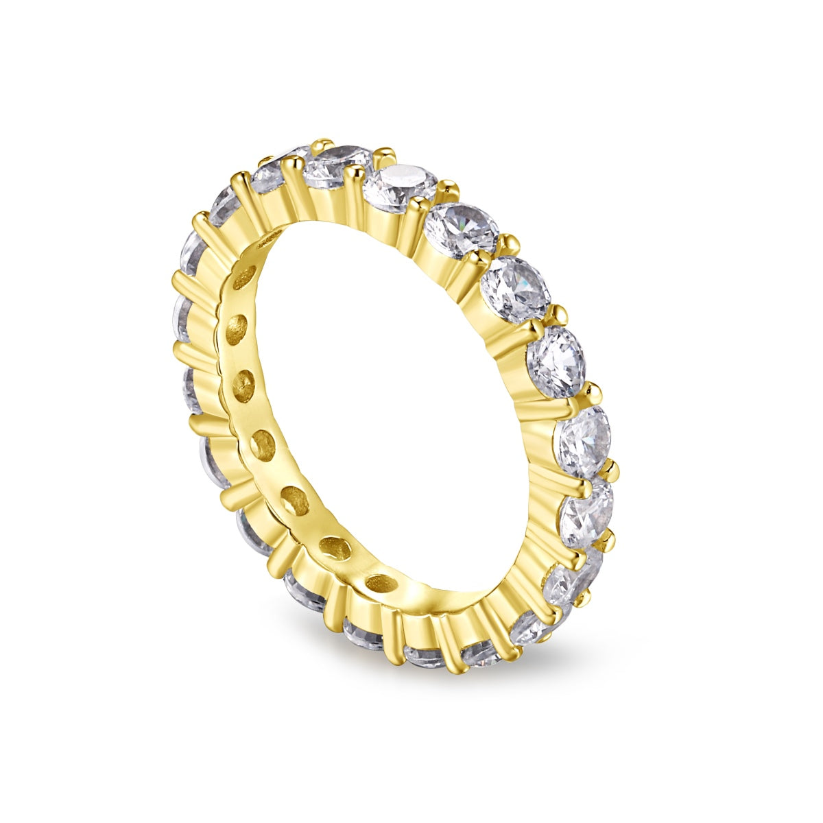 Full Eternity Rhodium-Plated Ring