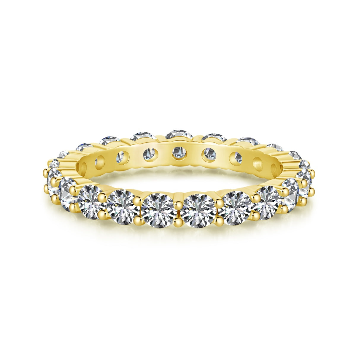 Full Eternity Rhodium-Plated Ring