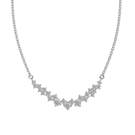 Heart Smile Rhodium-Plated Necklace