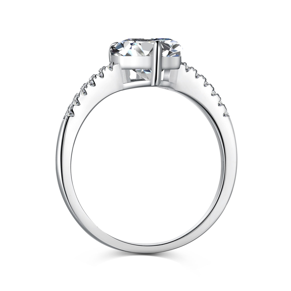 Heart Crystal Rhodium-Plated Ring