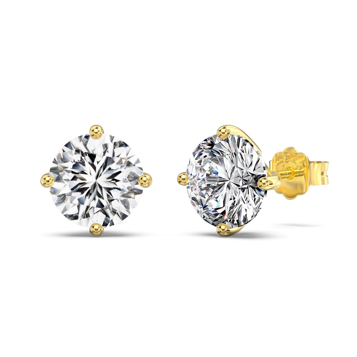 Solitaire Crystal Rhodium-Plated Earrings