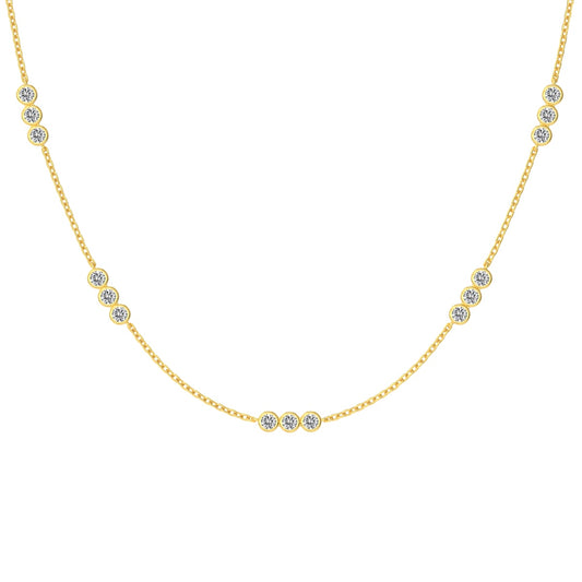 Donut Station Rhodium-Plated Necklace