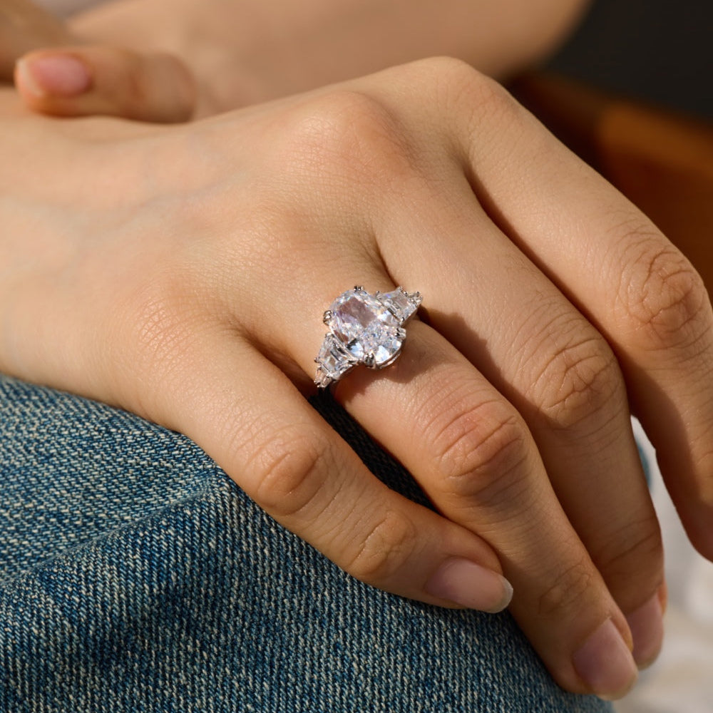 Big Trilogy Rhodium-Plated Ring