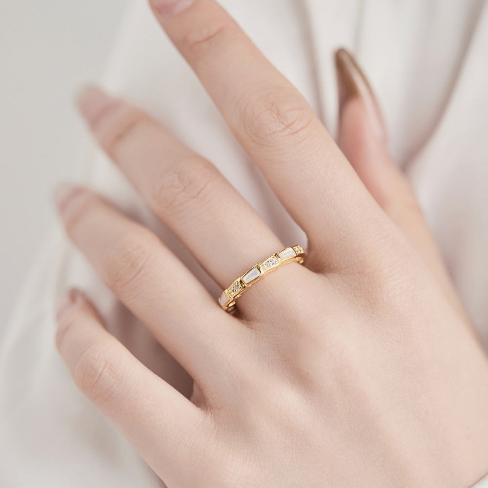 Serpent Rhodium-Plated Ring