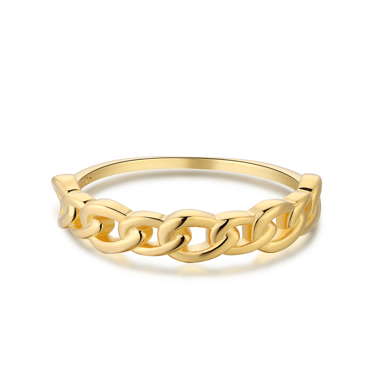 Chain Gold-Plated Rhodium-Plated Ring