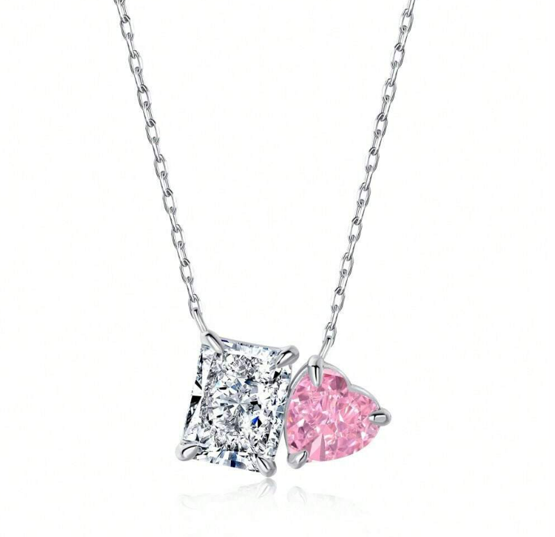 You and Me Classic Rhodium-Plated Necklace