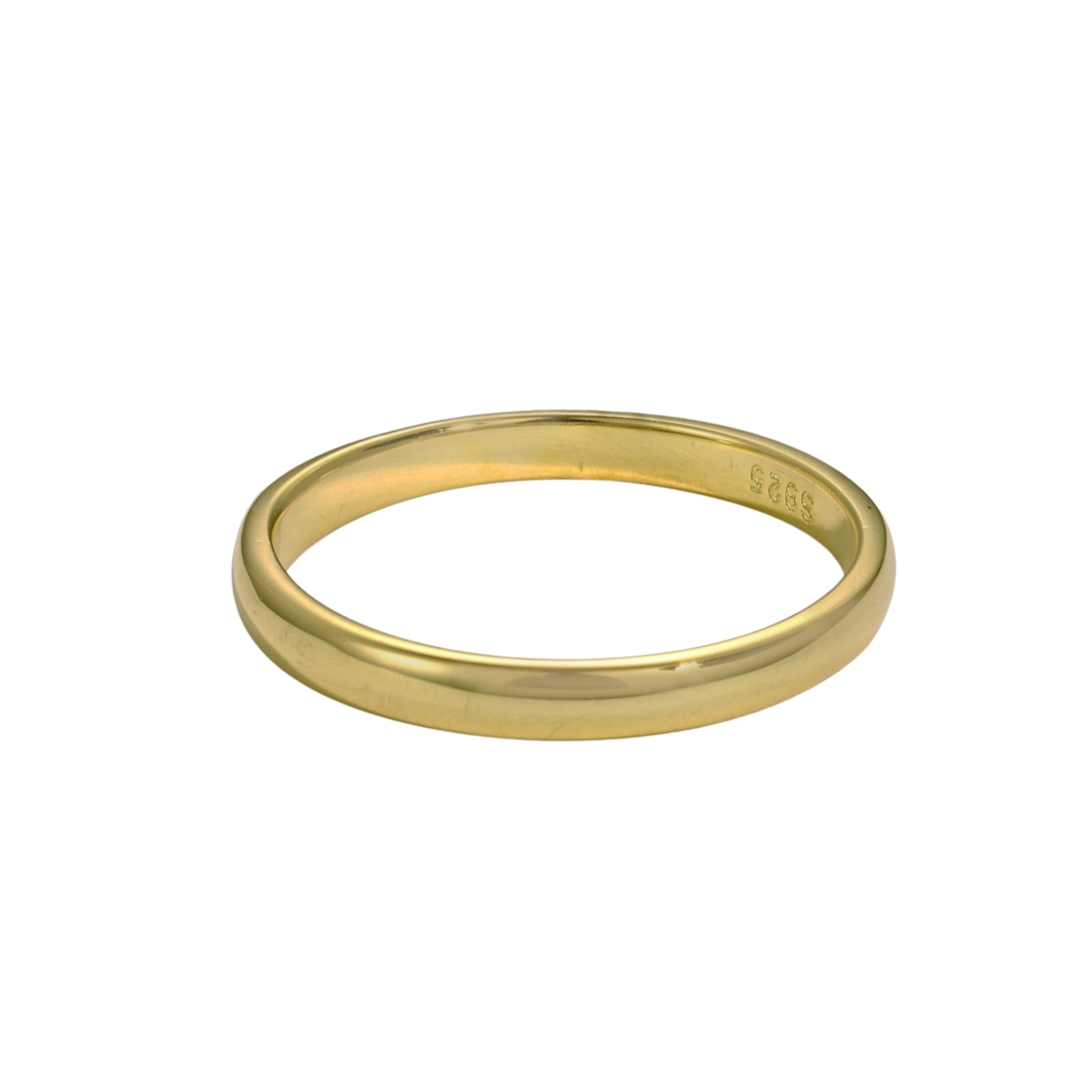 Plain Band Rhodium-Plated Ring