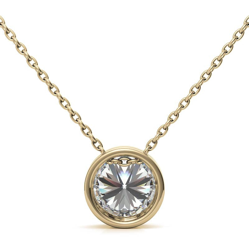 Donut Round Crystal Moissanite Necklace