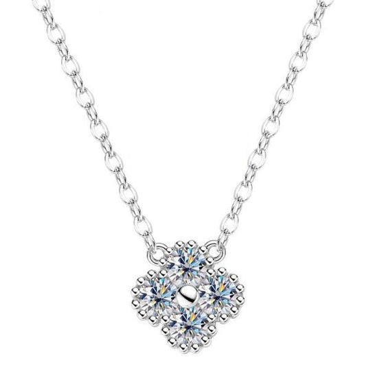 Clover Crystal Moissanite Necklace