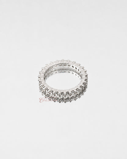 Eternity Thin New Rhodium-Plated Rings