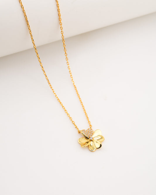 Frivole Big Gold Rhodium-Plated Necklace