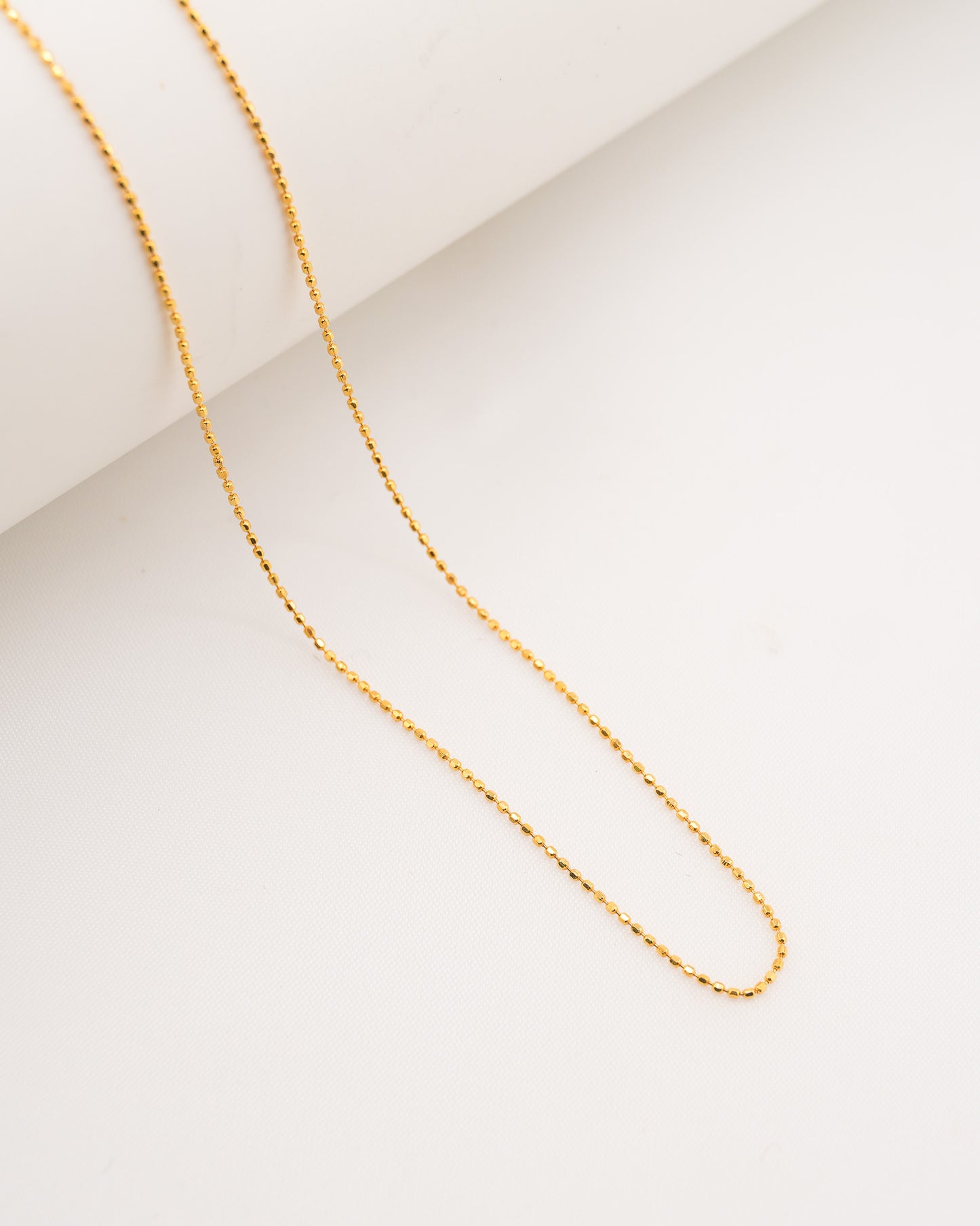 Mini Disco Chain Rhodium-Plated Necklace