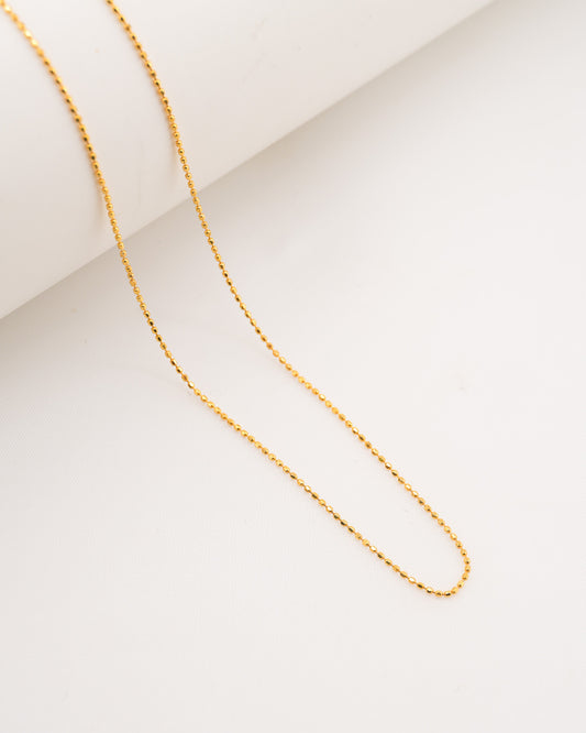 Mini Disco Chain Rhodium-Plated Necklace