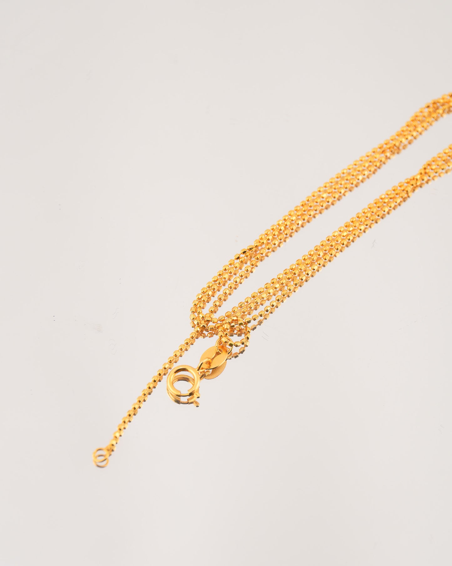 Mini Disco Chain Rhodium-Plated Necklace