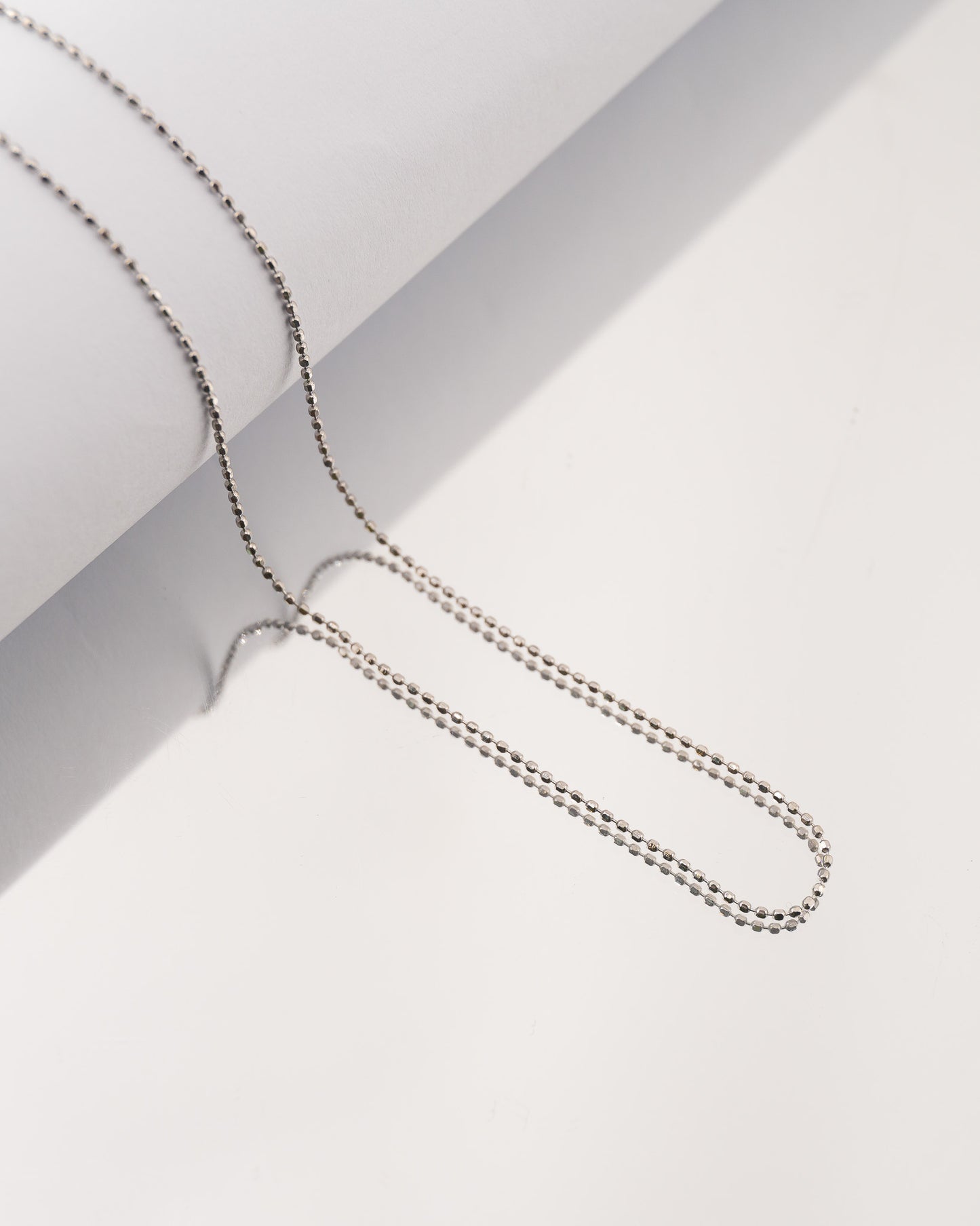 Mini Disco Chain Rhodium-Plated Necklace