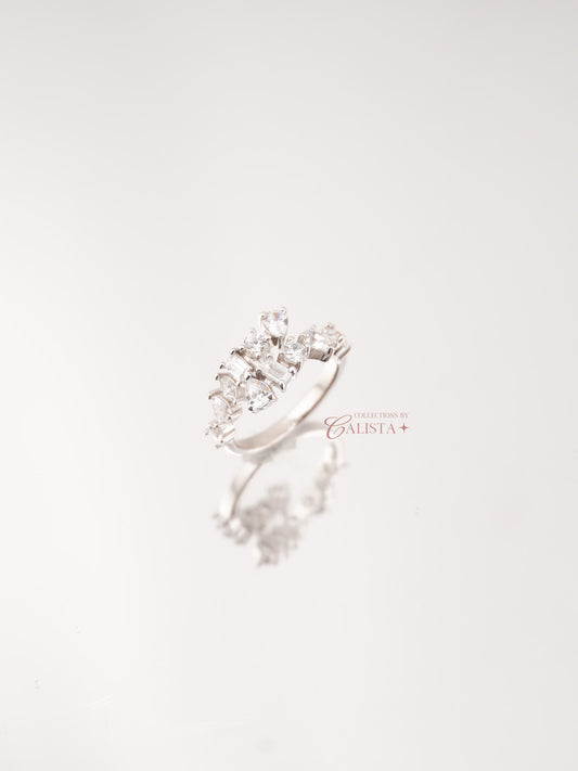 Multi Stone Rhodium-Plated Rings