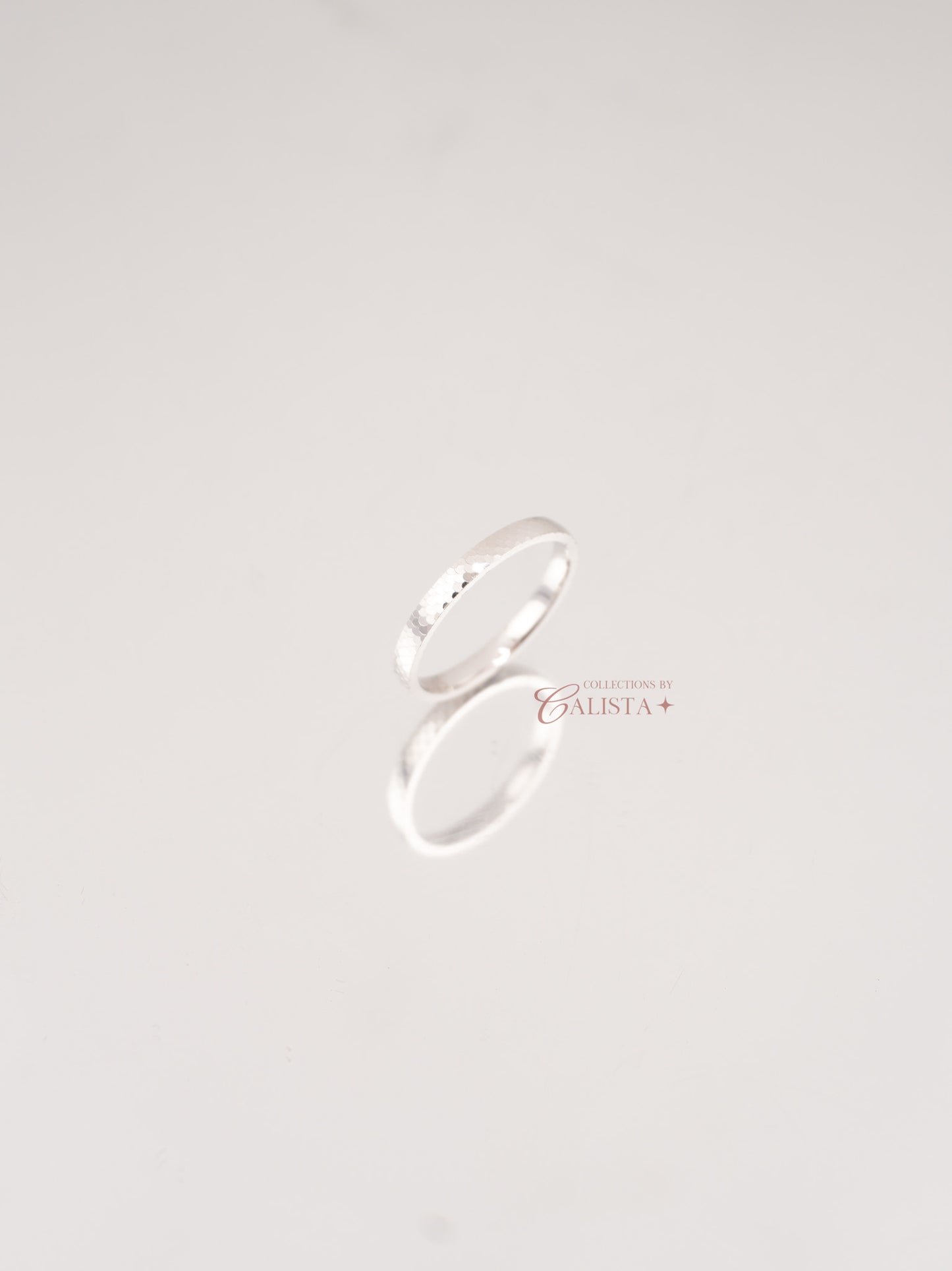 Fish Scale Rhodium-Plated Rings