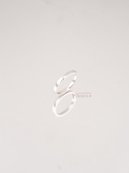 Fish Scale Rhodium-Plated Rings
