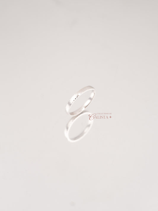 Fish Scale Rhodium-Plated Rings
