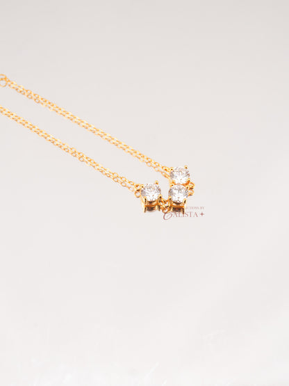 Round Crystal Rhodium-Plated Bracelet
