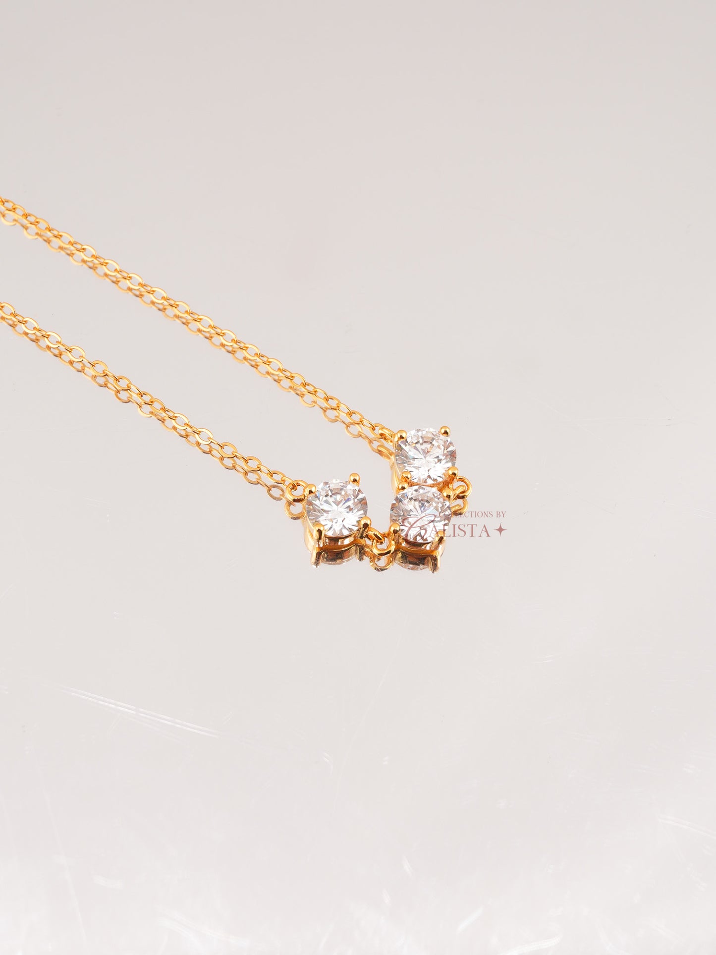 Round Crystal Rhodium-Plated Bracelet