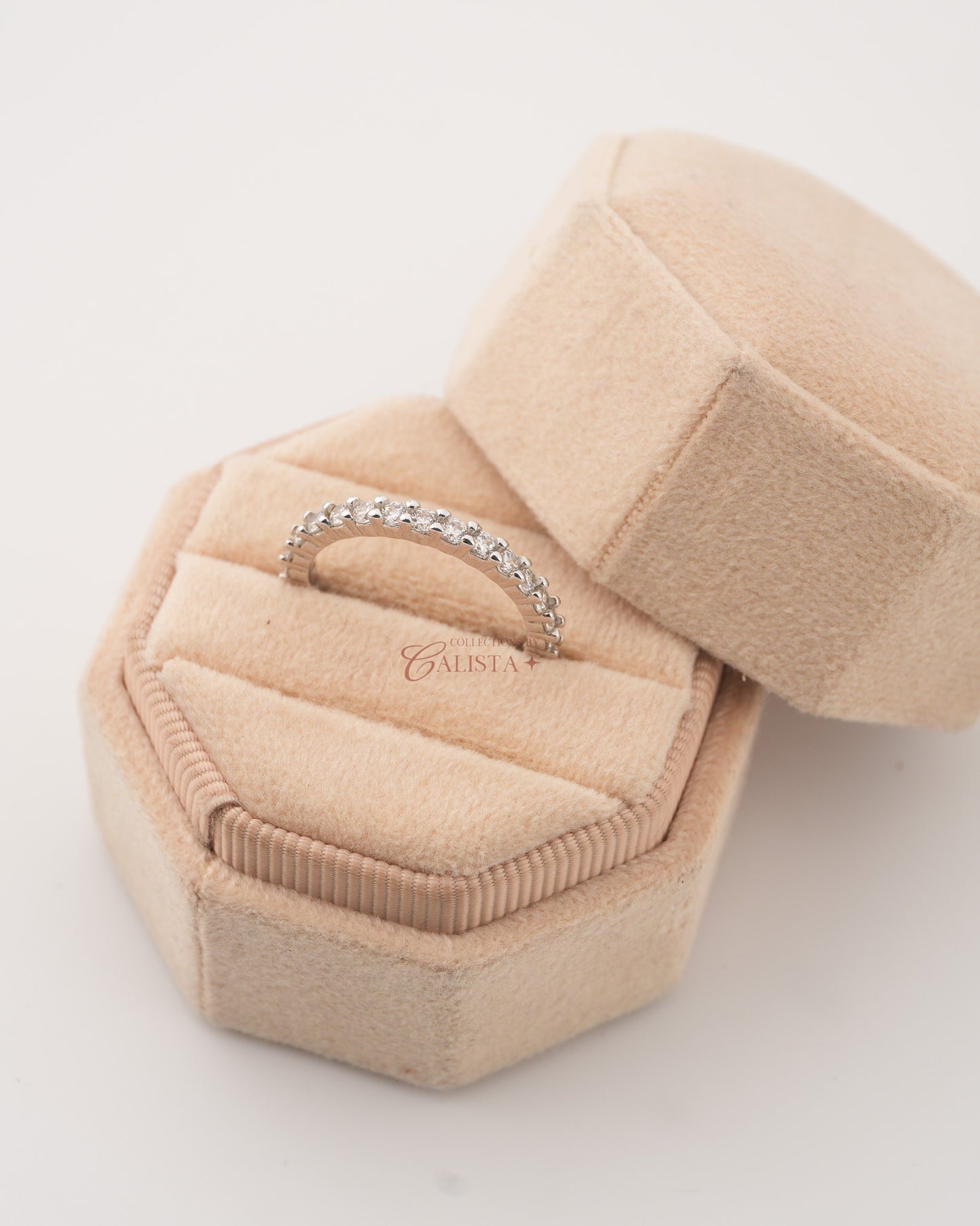 Eternity Thin New Rhodium-Plated Rings