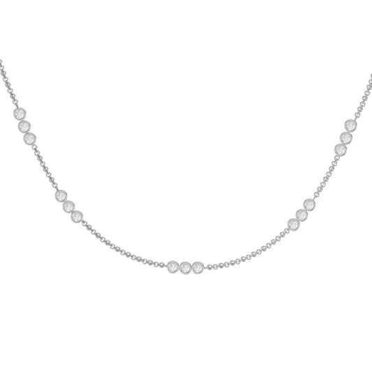 Donut Station Rhodium-Plated Necklace