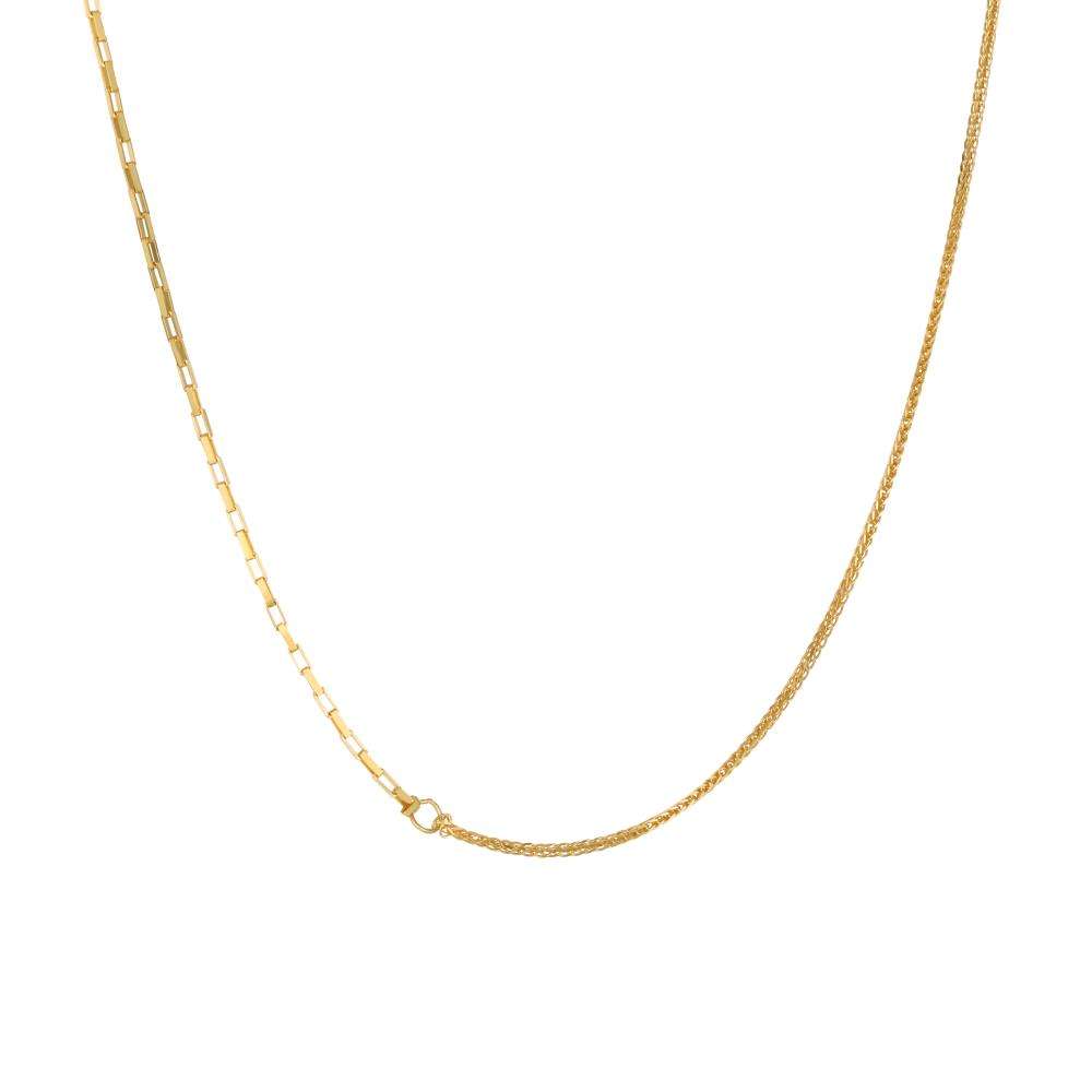 Paperclip Cuban Chain Rhodium-Plated Necklace