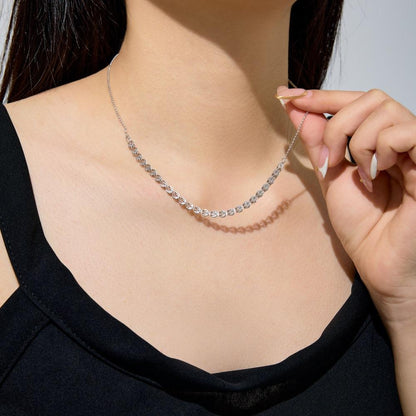 Damascus Rhodium-Plated Necklace