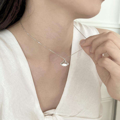 Diva Pendant Rhodium-Plated Necklace