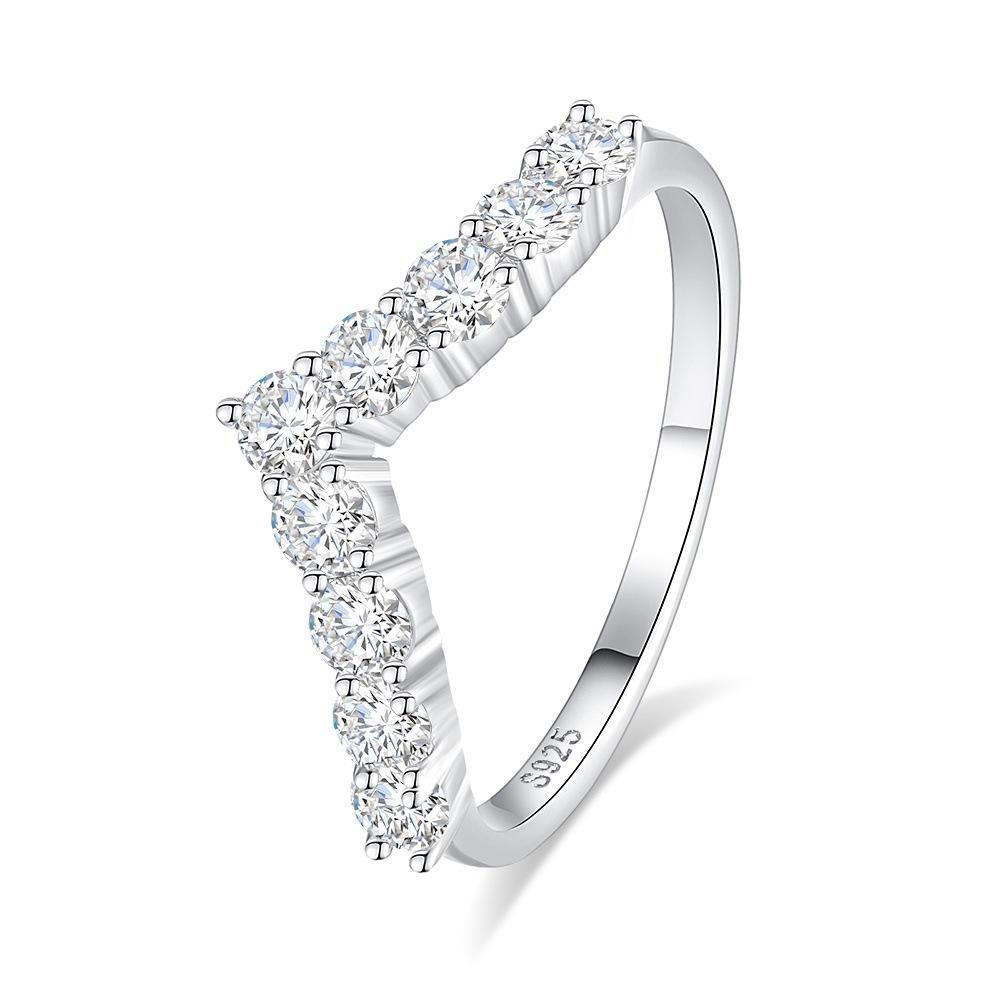 Wishbone Moissanite Ring