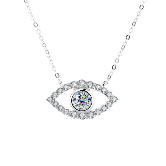 Evil Eye Crystal Moissanite Necklace