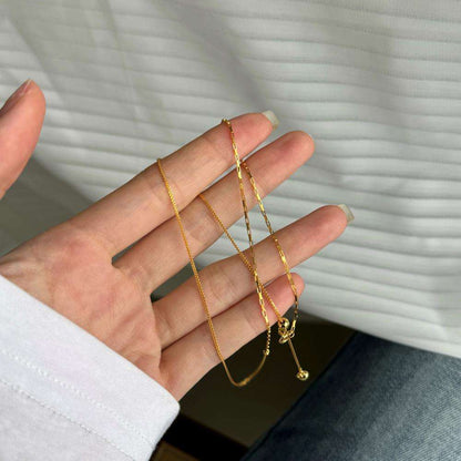 Paperclip Cuban Chain Rhodium-Plated Necklace