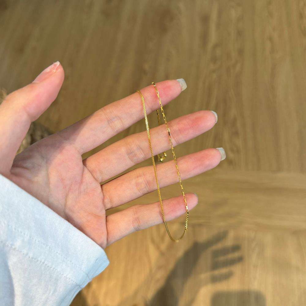 Paperclip Cuban Chain Rhodium-Plated Necklace