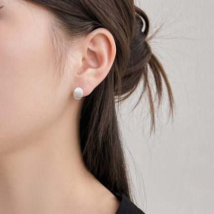 Pistachio Rhodium-Plated Hoop Earrings