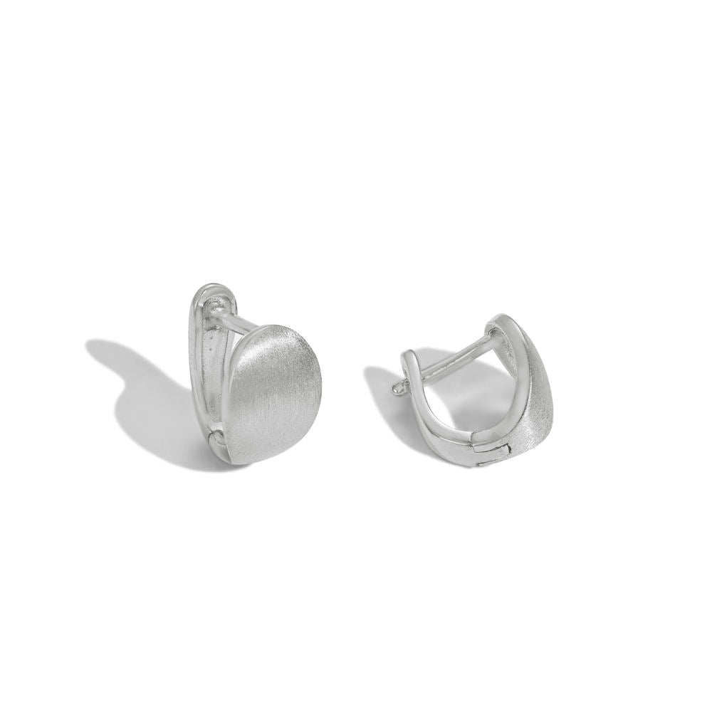 Pistachio Rhodium-Plated Hoop Earrings