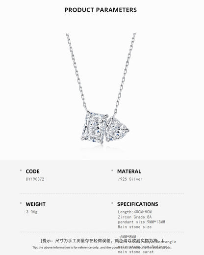 You and Me Classic Rhodium-Plated Necklace