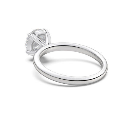 Solitaire Rhodium-Plated Ring
