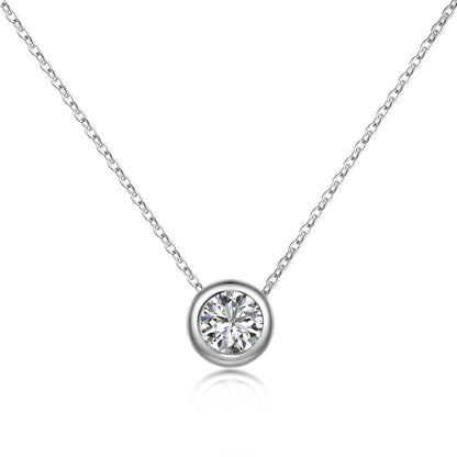 Donut Crystal Rhodium-Plated Necklace