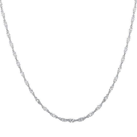 Twisted Rhodium-Plated Chain