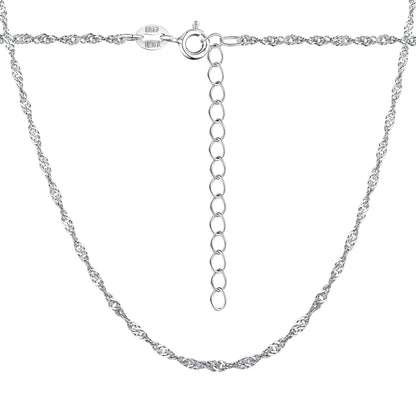 Twisted Rhodium-Plated Chain