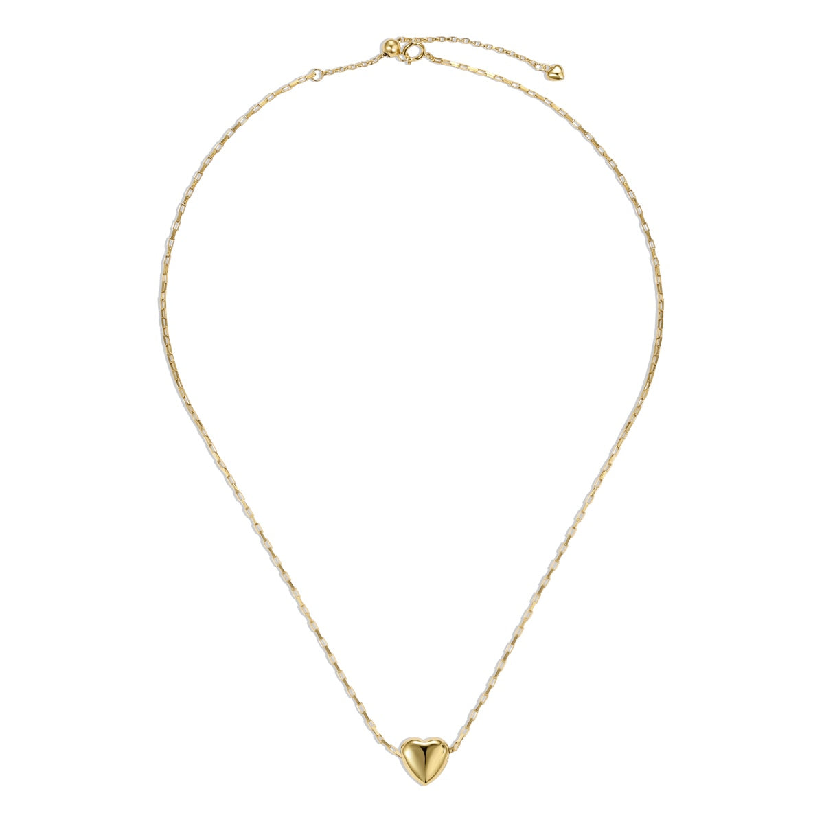 Heart Rhodium-Plated Necklace